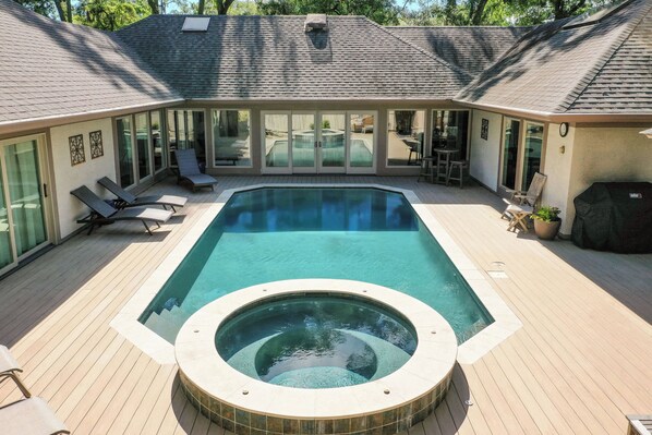 A heated pool