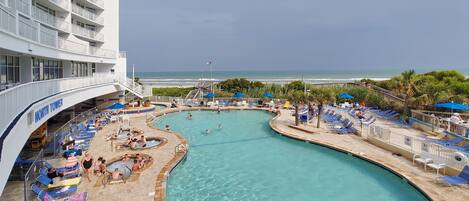 Outdoor pool, a heated pool
