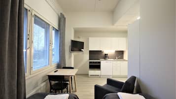 Standard Studio | Private kitchen | Fridge, microwave, stovetop, dishwasher
