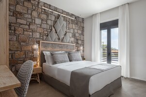 Vila superluxo, 2 quartos, piscina particular, vista para o mar | 2 quartos, roupas de cama premium, cofres nos quartos