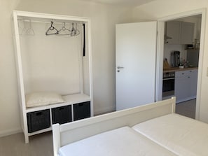 1 bedroom, travel crib, WiFi, bed sheets