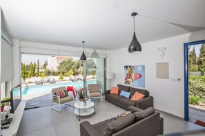 Villa, 5 Bedrooms, Private Pool, Garden View | Living area - Villa Kia, Luxury 5bdr Villa (Paralimni)