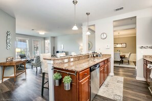 Condo, 3 Bedrooms | Private kitchen | Fridge, oven, coffee/tea maker, toaster - Renata's Waterscape Deluxe 3 Bedroom Condo by RedAwning (Orlando)