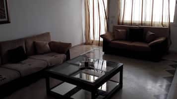 Apartment, 3 Bedrooms, Smoking, Balcony | Living area | TV
