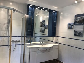 Shower, hair dryer