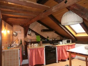 Departamento, 1 habitación, chimenea, vista a la montaña | Interior