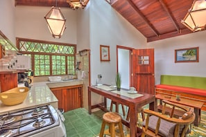 Villa, 2 Bedrooms, Patio, Garden View | Private kitchen | Stovetop, coffee/tea maker - Villa 4 - Amazing 2 Bed Villa With Private Garden, Playa Chiquita (Cahuita)