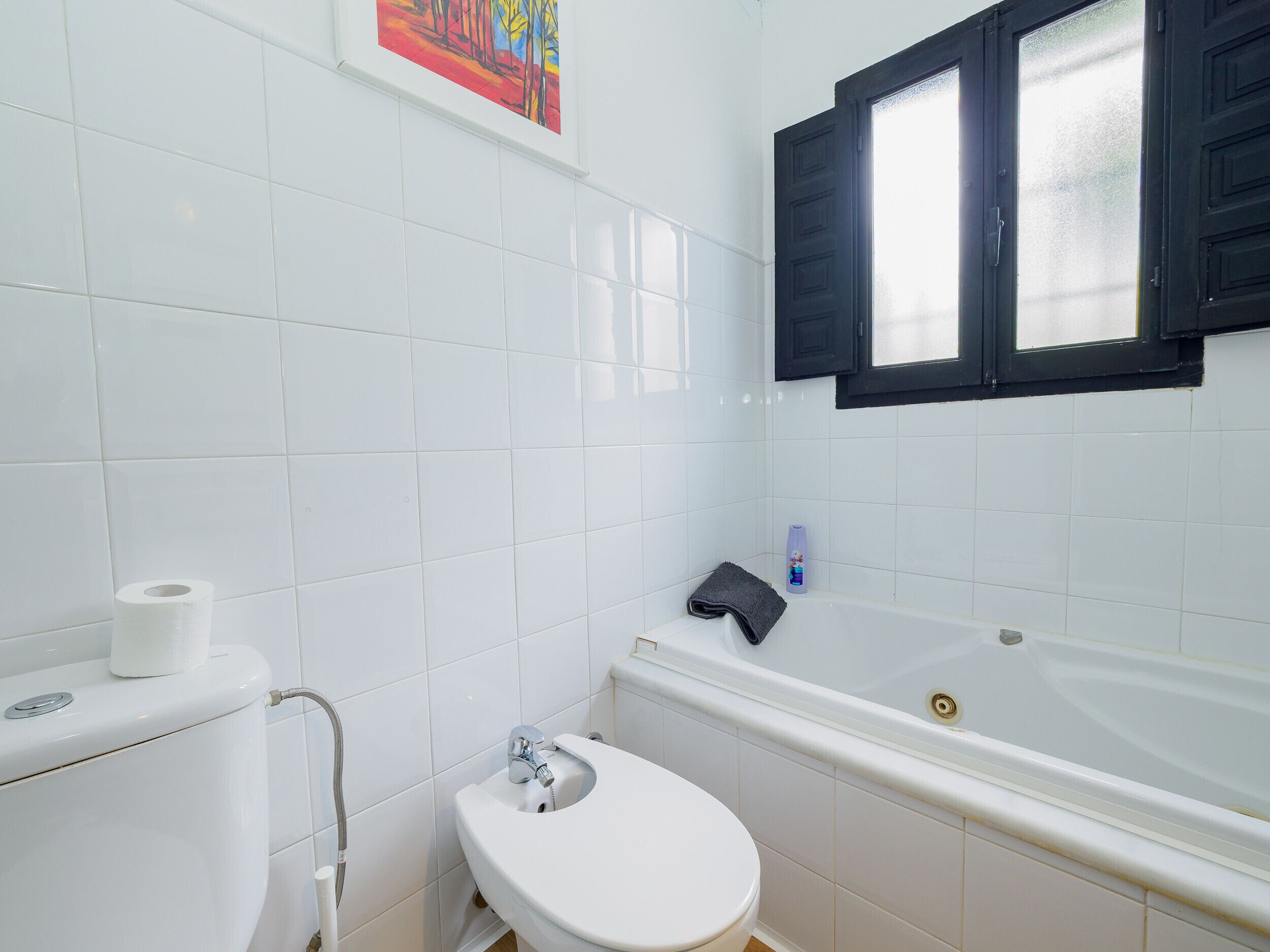 Baignoire, sèche-cheveux, serviettes fournies