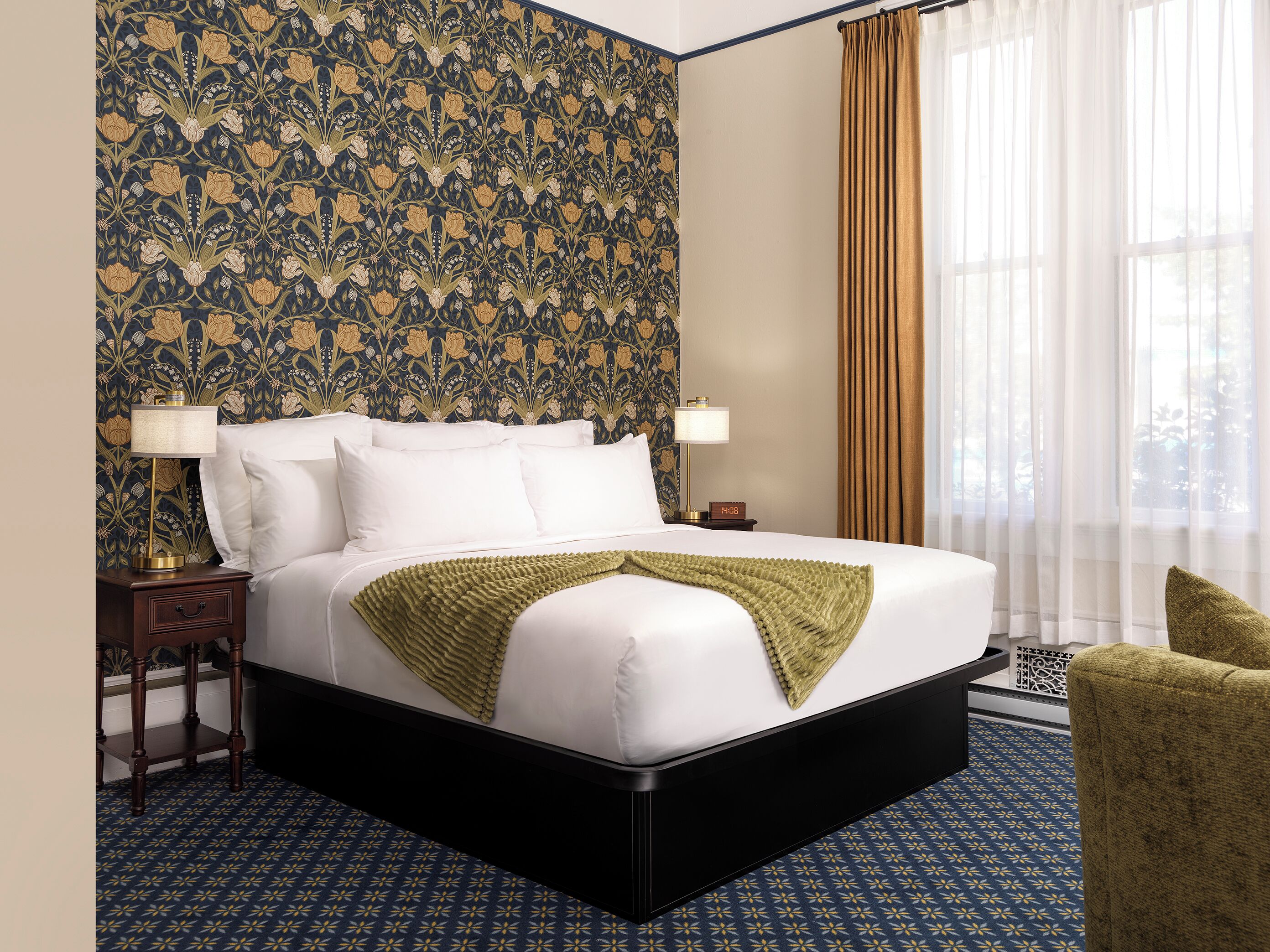 Premium bedding, individually decorated, individually furnished