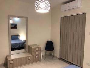 2 bedrooms, travel cot