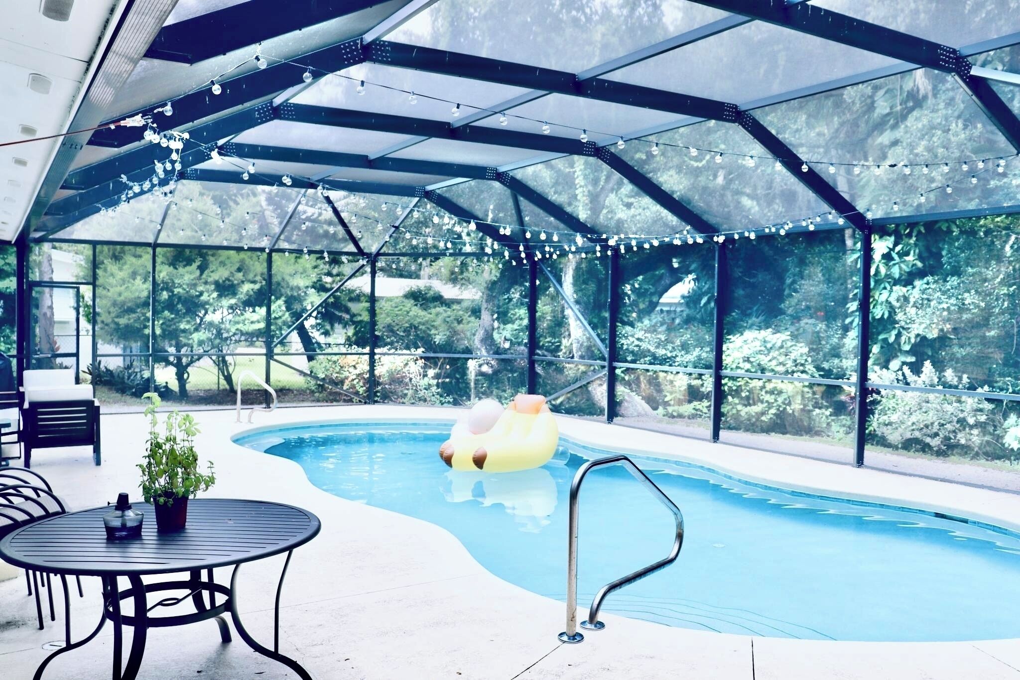 Piscine extérieure, piscine chauffée