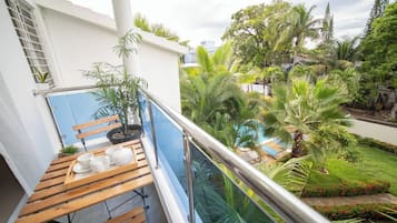 Apartment, 2 Schlafzimmer, Raucher, eigener Pool | Balkon