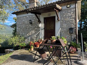Terrace/patio - Stone farmhouse amidst greenery, secolar olive trees and privacy that reigns supreme  (Vacone)