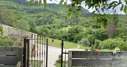 Facing the valley, in Ste Jalle, gîte equipped for 4