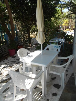 Appartement, 1 chambre, patio, vue sur le jardin | Balcon