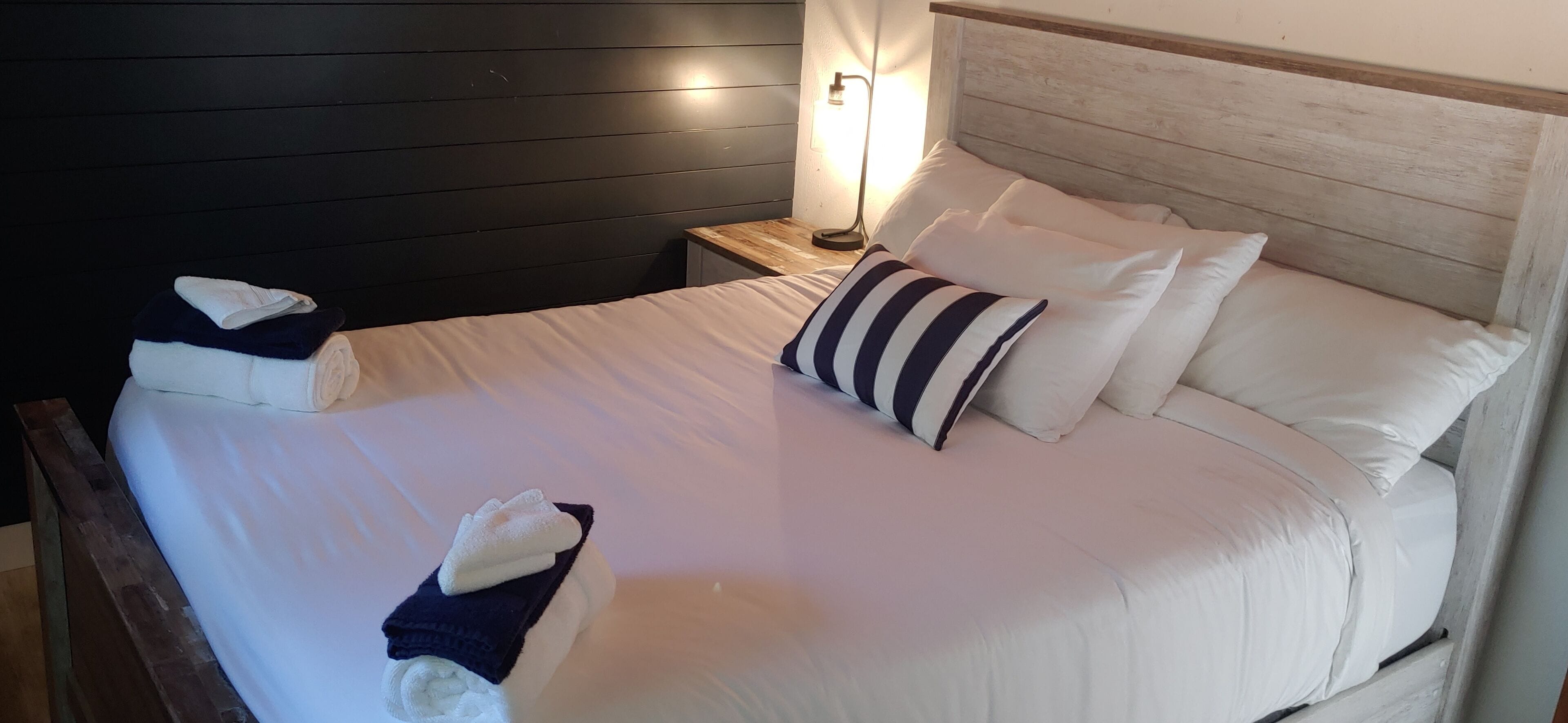 Premium bedding, down comforters, individually decorated