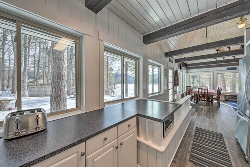 Quiet Waterfront Cabin w/ Dock, Game Room, Hot Tub