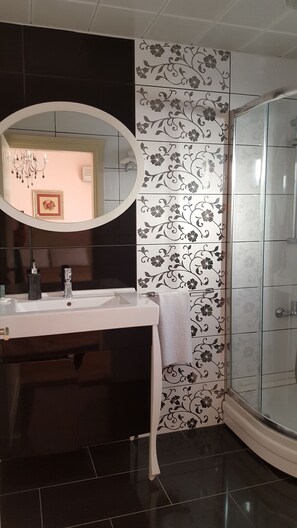Standard Double Room | Bathroom | Shower, free toiletries, hair dryer, towels