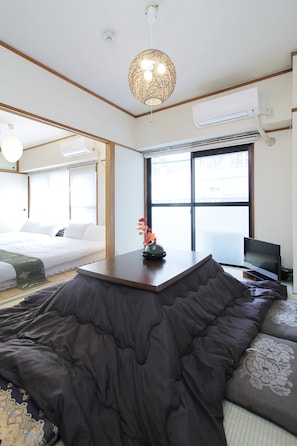 Condo, 2 Bedrooms (302) | Living area - Mitsuyama Building (Hiroshima)