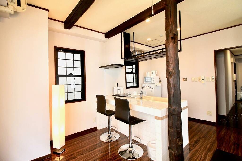 Individually decorated, individually furnished, desk, laptop workspace