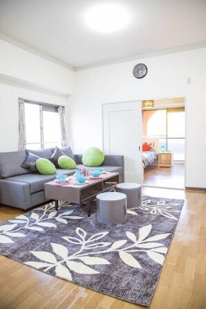 Condo, 1 Bedroom (201) | Living area | TV - Rokko Mansion (Hiroshima)