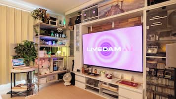 Rent the whole house, Non Smoking | Living area | 70-inch LCD TV with digital channels, TV, Netflix