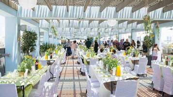 Outdoor banquet area