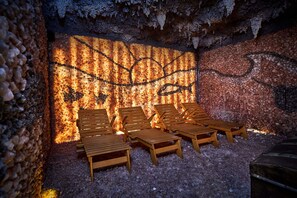 Un sauna, masajes