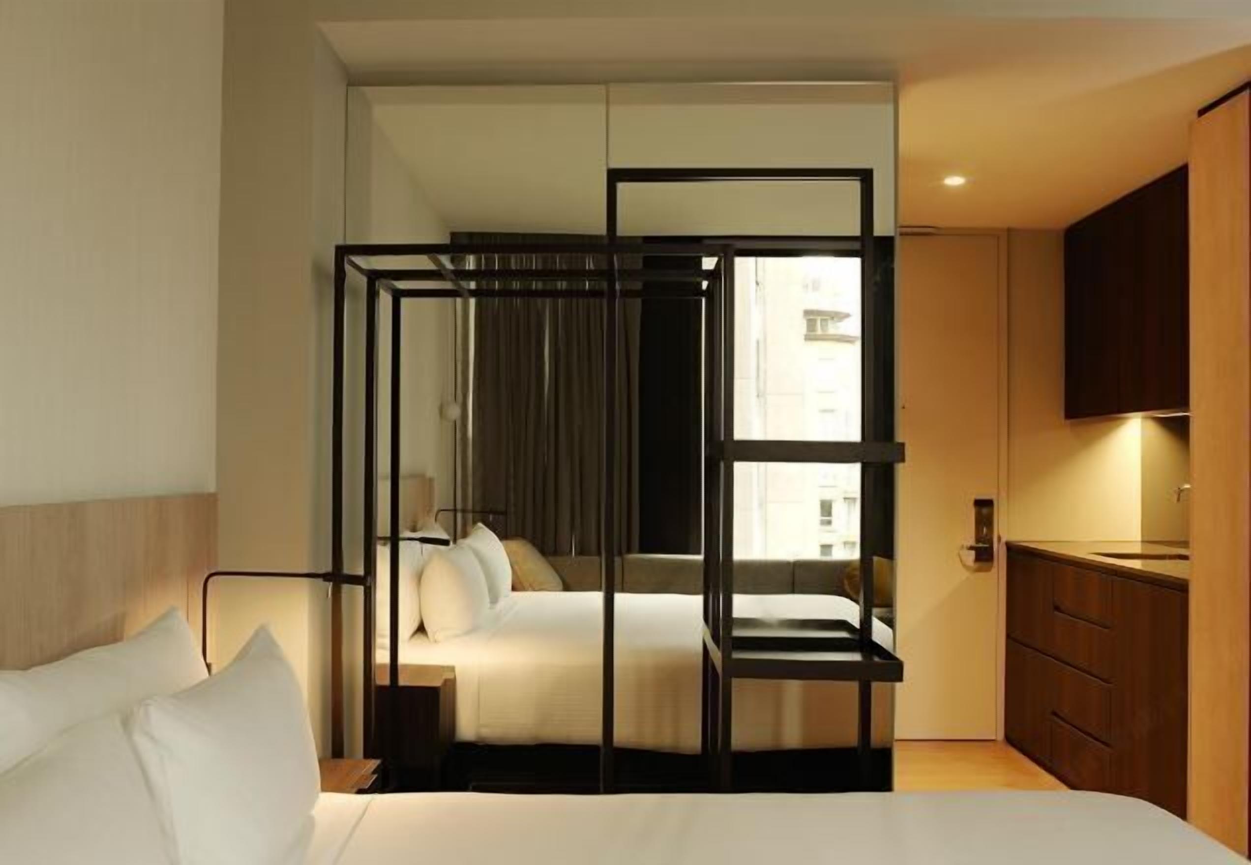 Egyptian cotton sheets, premium bedding, pillow-top beds, minibar