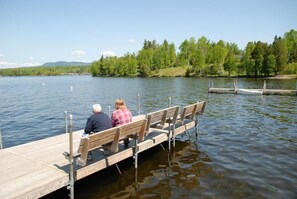Lake - Entire private beautifuly fully appointed  log cabin with Shared Lake Frontage.  (Rangeley)