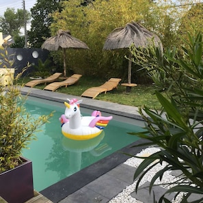 A heated pool - La Bigorne (Saint Jean des Mauvrets)