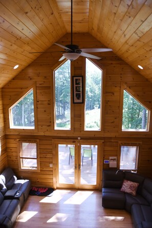 Smart TV, fireplace, ping pong, books