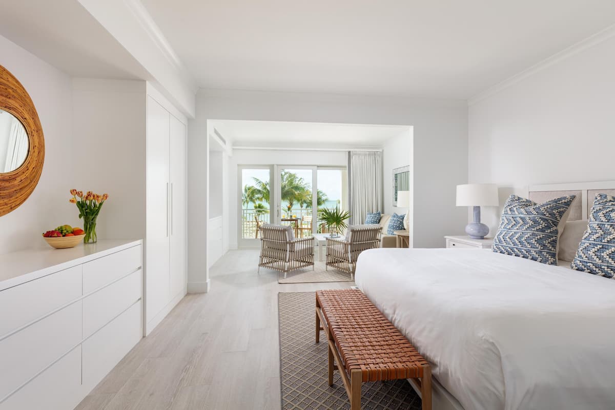 Suite (Oceanview King Suite - Accessible) | Premium bedding, pillowtop beds, in-room safe, blackout drapes