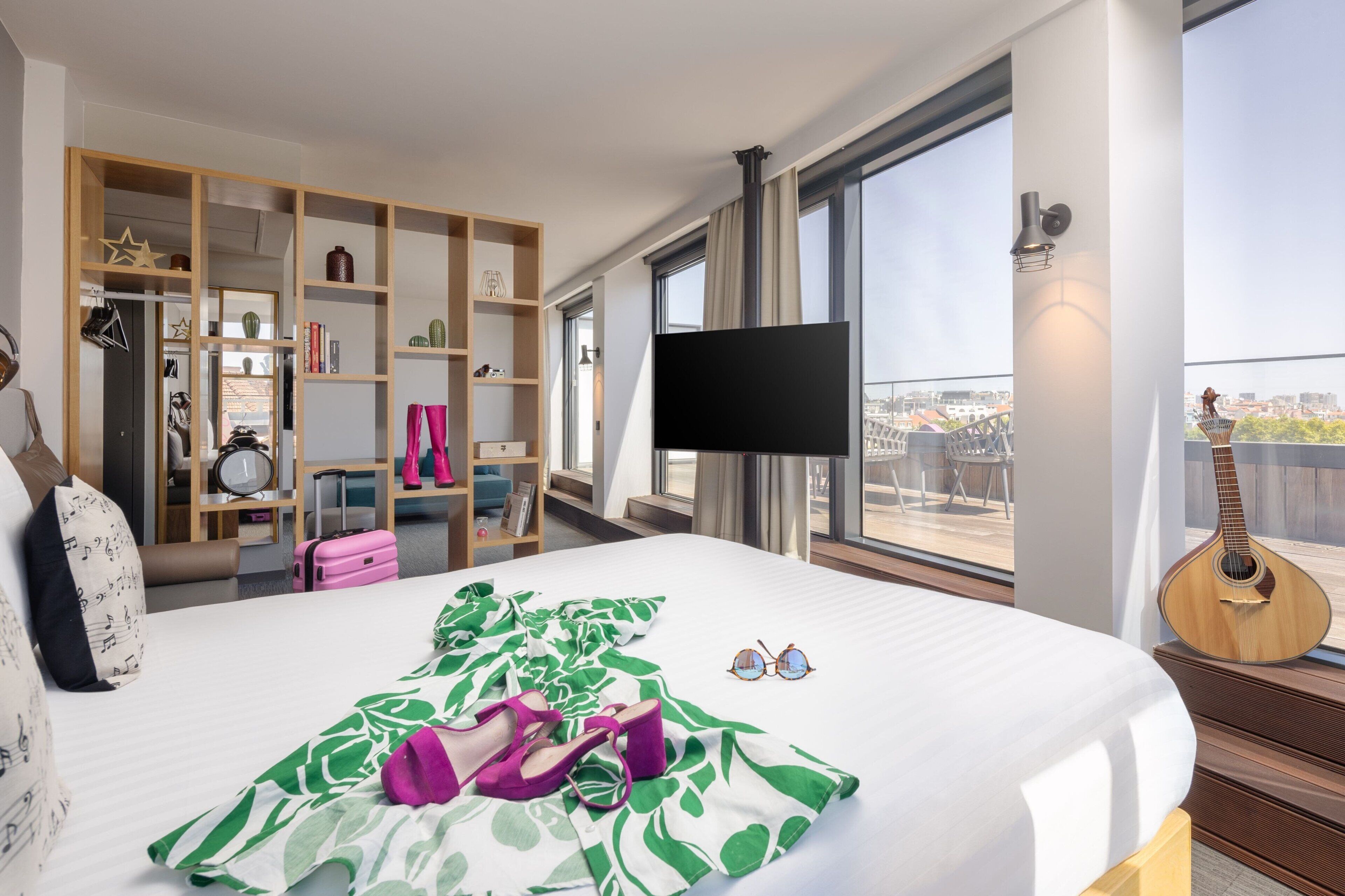 room, 1 queen bed with sofa bed | 1 bedroom, hypo-allergenic bedding, laptop workspace, blackout curtains