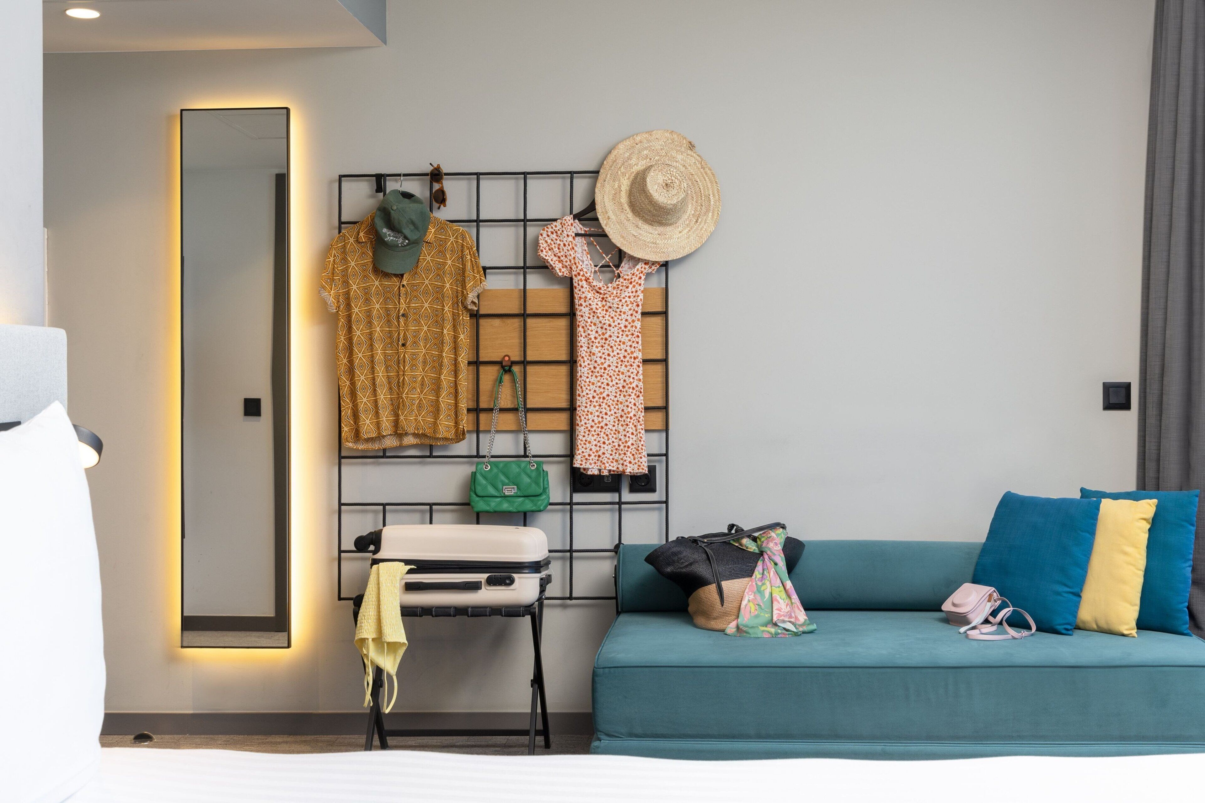 room, 1 queen bed with sofa bed | 1 bedroom, hypo-allergenic bedding, laptop workspace, blackout curtains