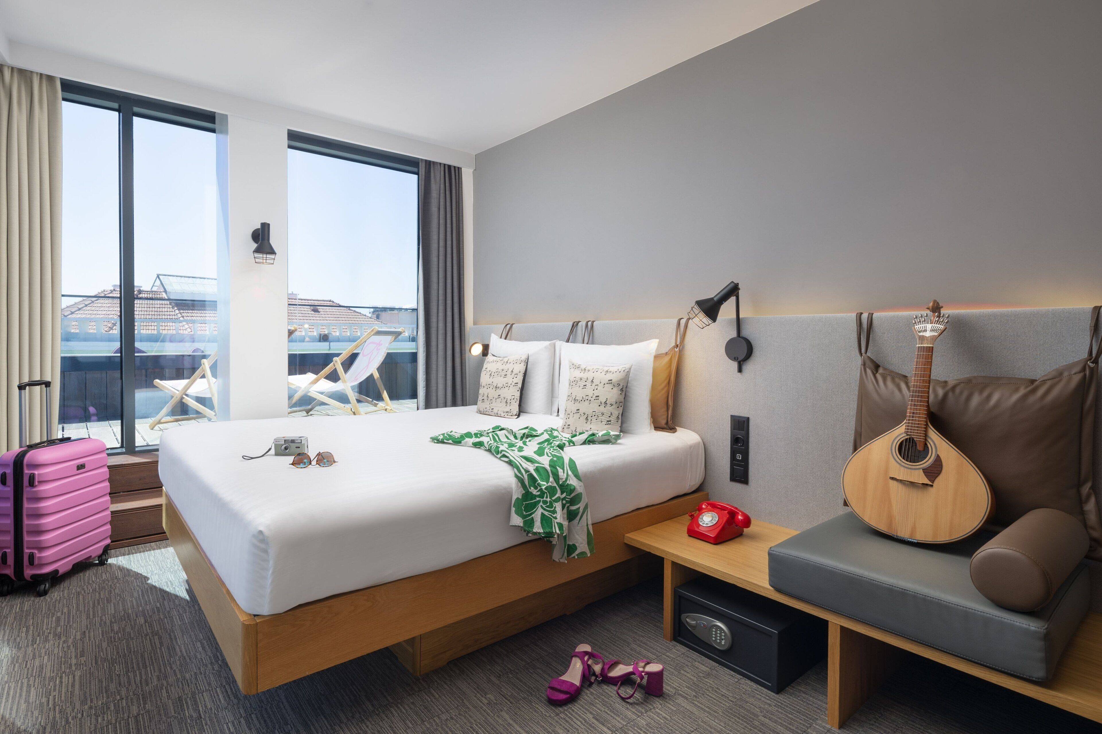 room, 1 queen bed with sofa bed | 1 bedroom, hypo-allergenic bedding, laptop workspace, blackout curtains