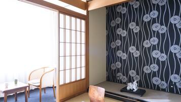 Japanese Style Room, 10 tatami, Shared bath, Smoking | 1 bedroom, in-room safe, desk, free WiFi