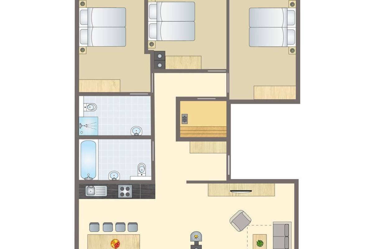 Appartement (8-persoonsappartement) | Grondplan