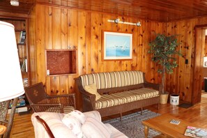 Smart TV, DVD player, books, video library