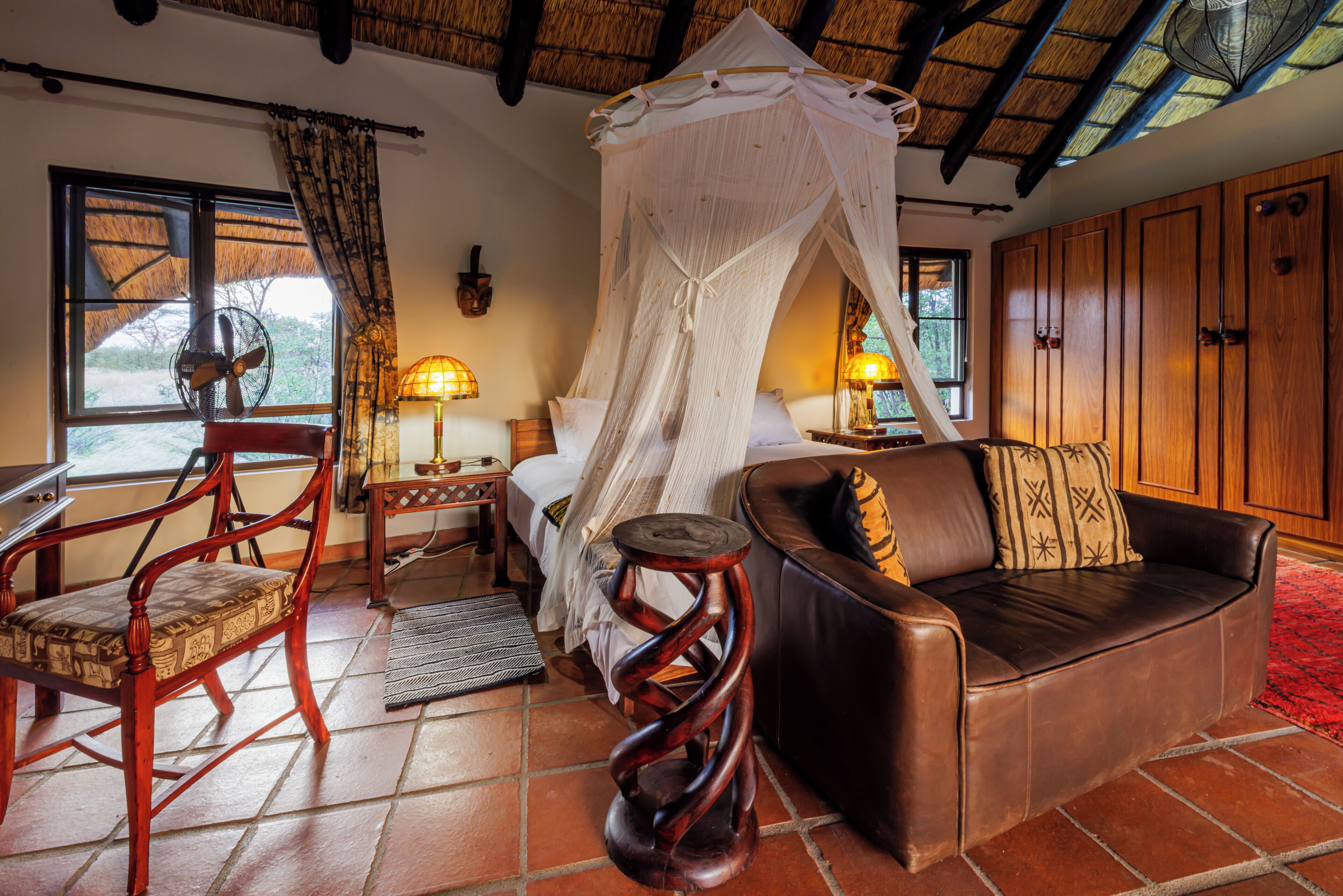 Kamer, 1 twee- of 2 eenpersoonsbedden (Lodge) | Luxe beddengoed, een kluis op de kamer, individueel gedecoreerd