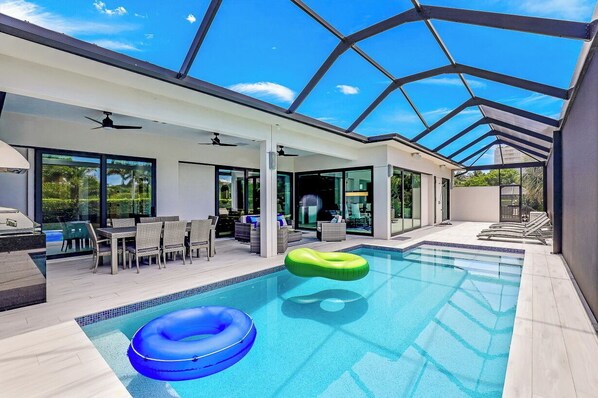 A heated pool