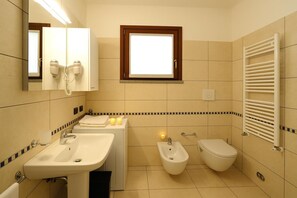 Shower, rainfall showerhead, hair dryer, bidet