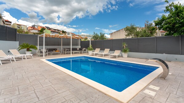 Outdoor pool, a heated pool - Villa Mira with private swimming pool (Split)