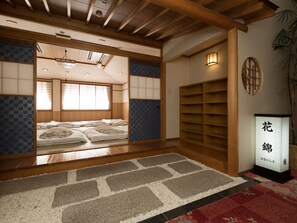 Japanese Room, Shared Bathroom (10 Pax) | Bed sheets - Tabist Oyado Jinya Minami-Shinshu (Iijima)