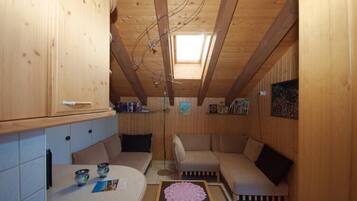 TV, DVD player, books