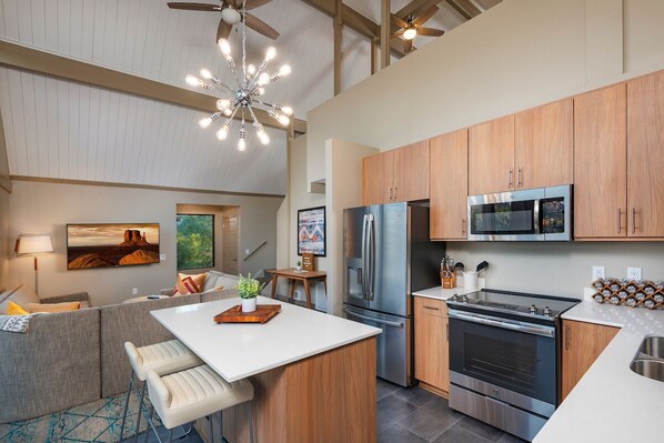 Microwave, oven, stovetop, dishwasher