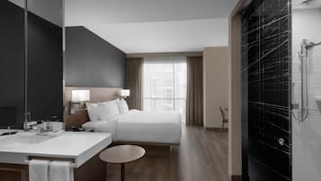 In-room safe, desk, laptop workspace, iron/ironing board