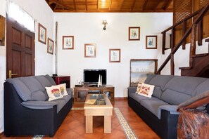 Living area - Finca El Poleo with pool and sea view (Icod de los Vinos)
