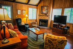 TV, fireplace, foosball, table tennis