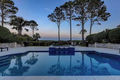 Direct OCEANFRONT Updated Six Bedroom Sea Pines Home w/ Private Pool & Spa!